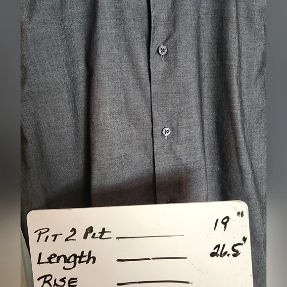 CHAPS Gray Button Front Long Sleeve Shirt SZ Large - Picture 7 of 7